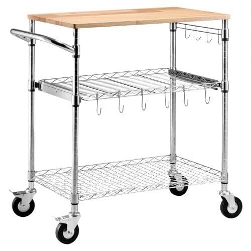 Køkkenvogn LX-C9394 76x46x91 cm sølv