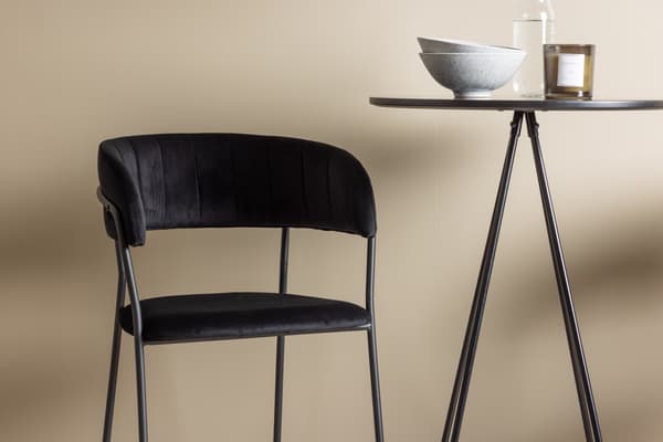 Barbord og barstol sæt 60 cm sort