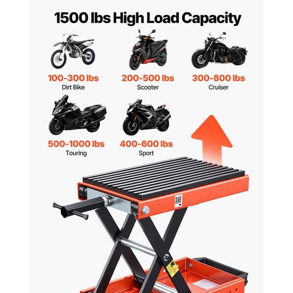Motorcykel Løftebukk 490x245x105 mm Stål