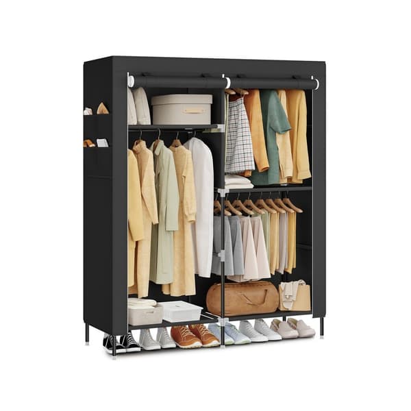 Garderob 45x127x180 cm Svart