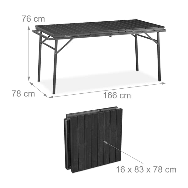 Trädgårdsbord, Fällbart Utdragbart, Plast, Stål, Kodustaar