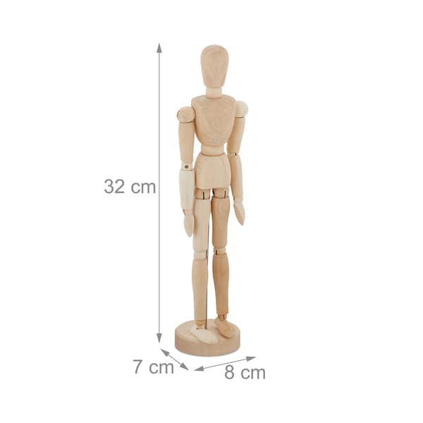 Mannequin, 32x8x7 cm, Brun, Kodustaar