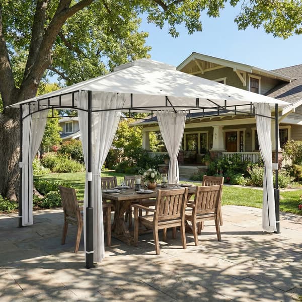 Pavillon 360x300x275 cm Sort Metal