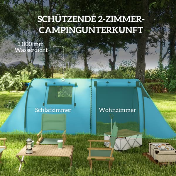 Campingtelt 470x220x150 cm Blå Polyester