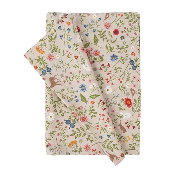 Dug 43x116 cm dyr og blomster stof