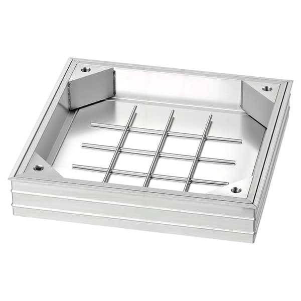Brunnslock med ram, 30x30x5,5 cm, aluminiumlegering