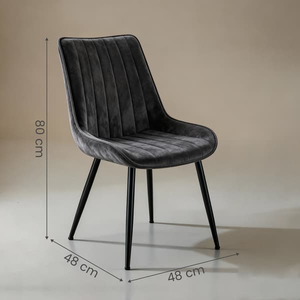 Spisestol Sett 57x48x80 cm Grå