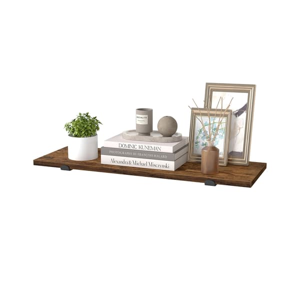 Væghyldesæt 60x20x7 cm Brun-Sort MDF