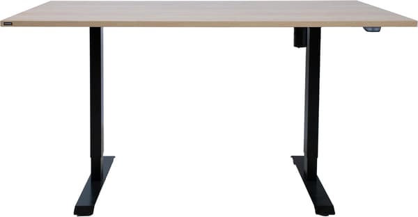 Skrivebord ERGO 160x80x71-121 cm Hickory/Sort