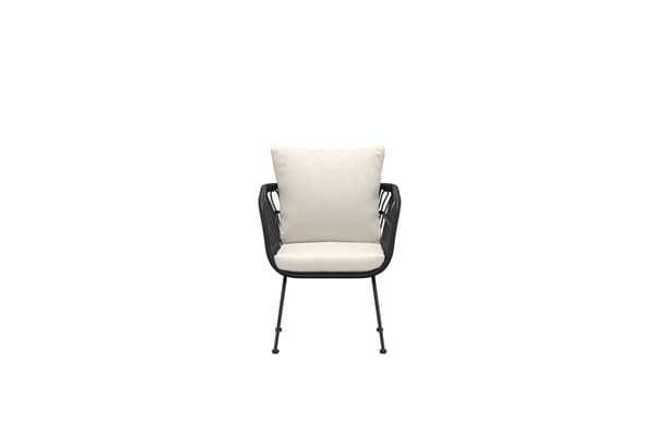 Lounge stol, Isola, Sort, Stål, Rattan