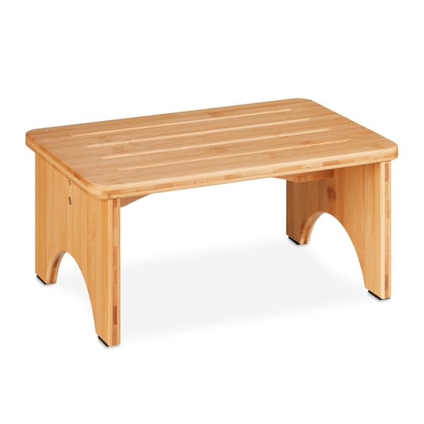 Fodskammel, 17.5x39x25 cm, Brun, Bambus, Kodustaar