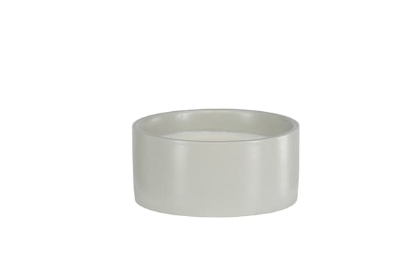Duftlys, 13x6 cm, Lysegrå, Keramik