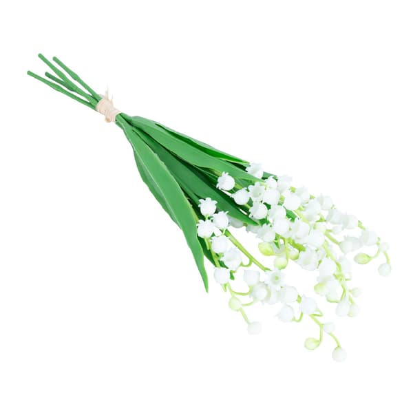 Kunstig blomst 37 cm hvid plastik