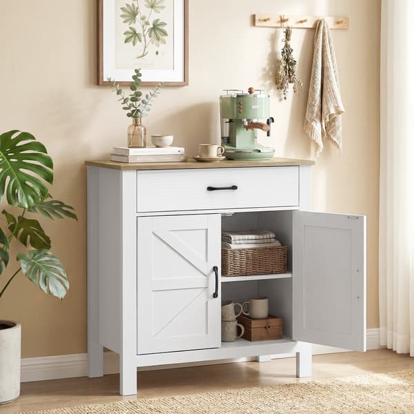 Sideboard 77x39,3x81,5 cm Vit trä