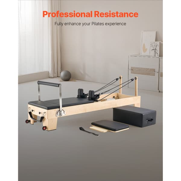 Pilates Reformer, 238x73.5x92.5 cm, Trä, Hemmagymutrustning