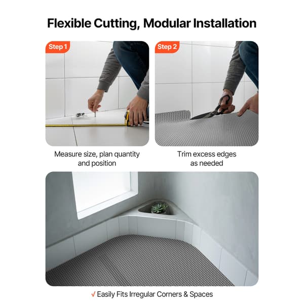 Valumatto 90x500 cm harmaa PVC liukumaton