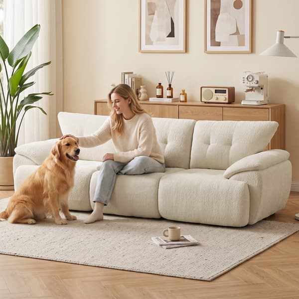 3-sits soffa 260x92x80 cm krämvit