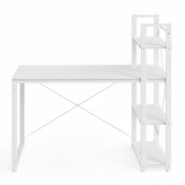 Skrivebord, 56x120x120 cm, Hvit
