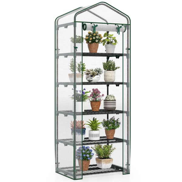 Mini drivhus, 68.6x48.3x190.5 cm, hvid