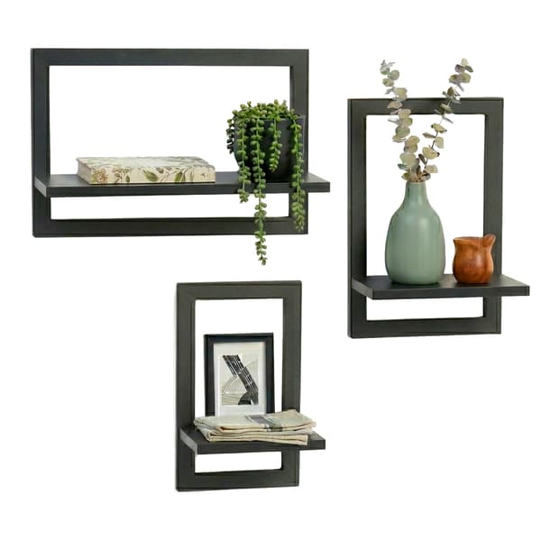 Væghylder Sæt med 3 MDF Metal, Kodustaar