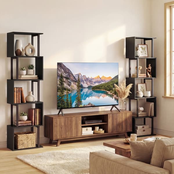 Bogreol 5-niveau 38x23,5x147 cm sort