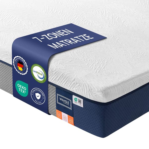 Madras, Dobbelmadras, Gel Memory Foam, Medium Fast, 160 x 200 cm