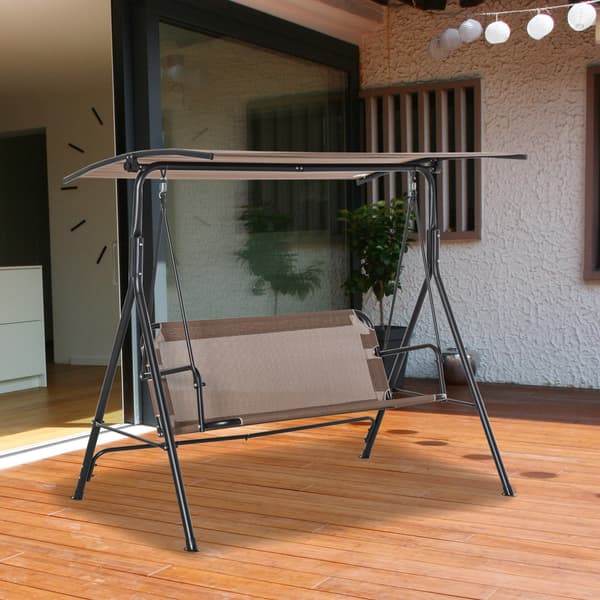 Hammockgunga för veranda, 172x110x155 cm, Brun