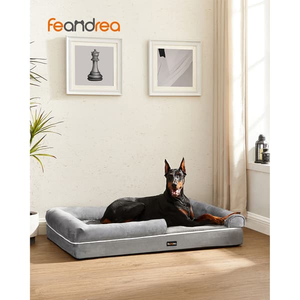 Hundeseng, Ortopædisk Sofa, 122x85x20 cm, Grå