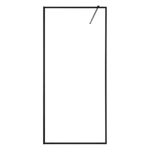 Brusepanel, 86,4x187 cm, Sort, Hærdet glas