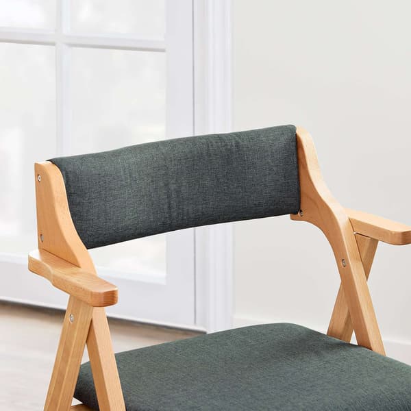 Sammenklappelig spisebordsstol 61,5x56x77,6 cm grå, træ