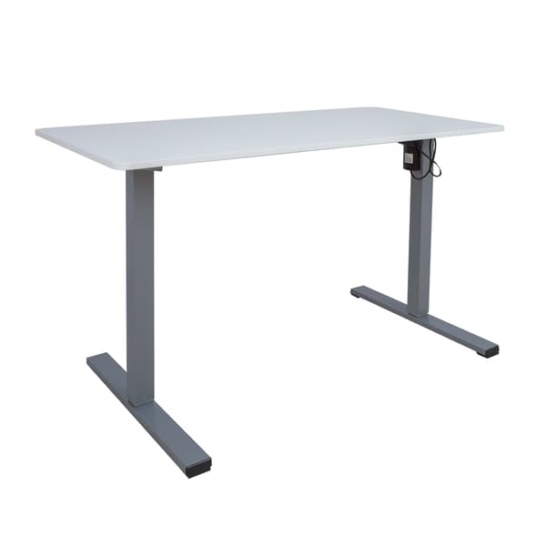 Skrivbord ERGO OPTIMAL 120x60x71-116 cm vit grå justerbart