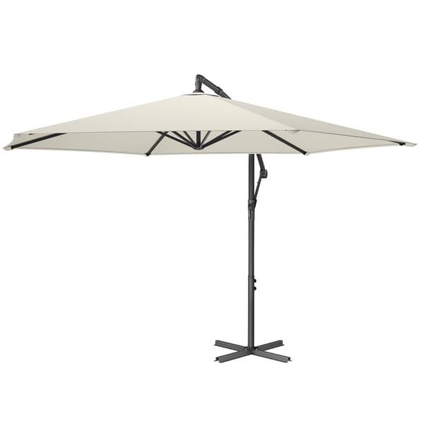Parasoll 350 cm diameter Beige Metall