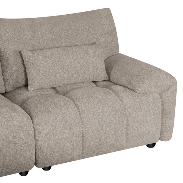 Sofa BARBARA 210x100x89 cm lysebrunt stof