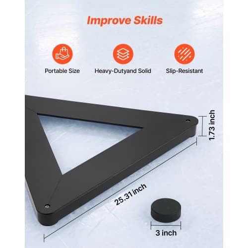 Hockey Passer Trekant 643x564x44 mm sort