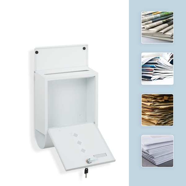Postkasse med avisholder, metal, Kodustaar