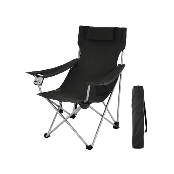 Campingstol, 81x70x91 cm, Sort