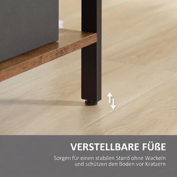 Bogreol 74x30x157,5 cm rustik brun