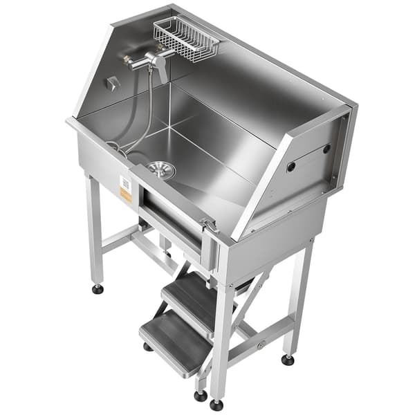 Hundevaskestation 87x49x112 cm Sølv Rustfrit Stål