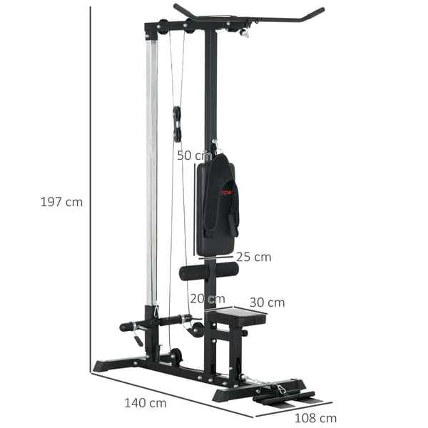Home Gym Power Station, 140x108x197 cm, Sort