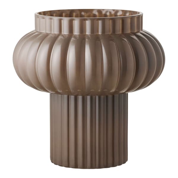 Elegant vas 27x27 cm brunt glas