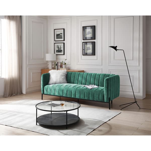 Sofa Seng Tamika 218x82x82 cm Grøn Stof