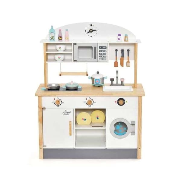 Leikkikeittiösett, 79x35x98 cm, valkoinen