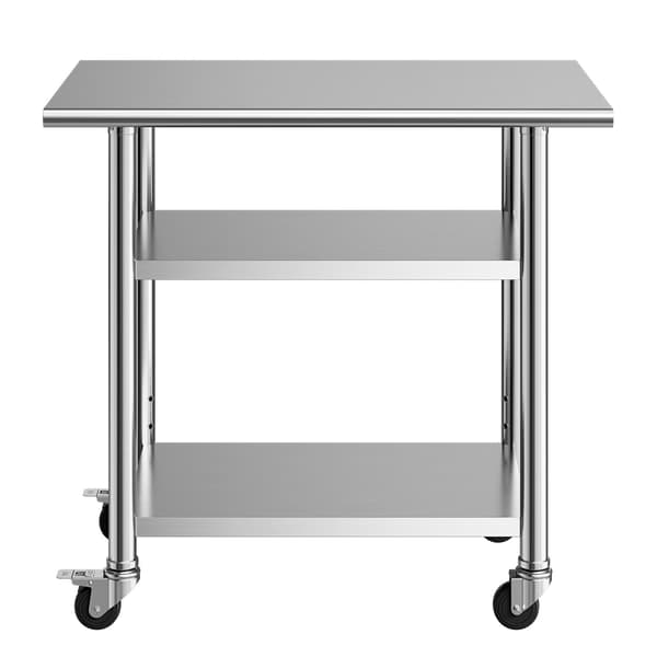 Arbejdsbord 61x91,5x86,4 cm Rustfrit Stål