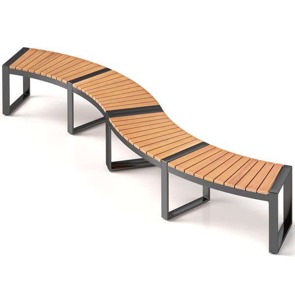 Terrassebænk, 146×58×46 cm, Gul Sort , Star