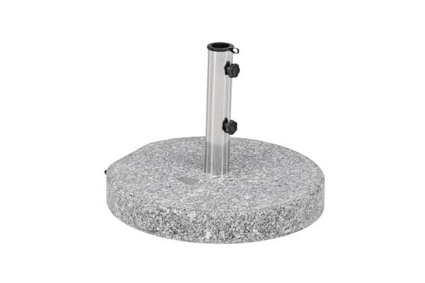 Parasolfod Granit Rustfrit Stål Grå