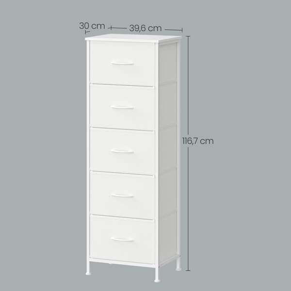 Kommode 30x39,6x116,7 cm Hvid MDF