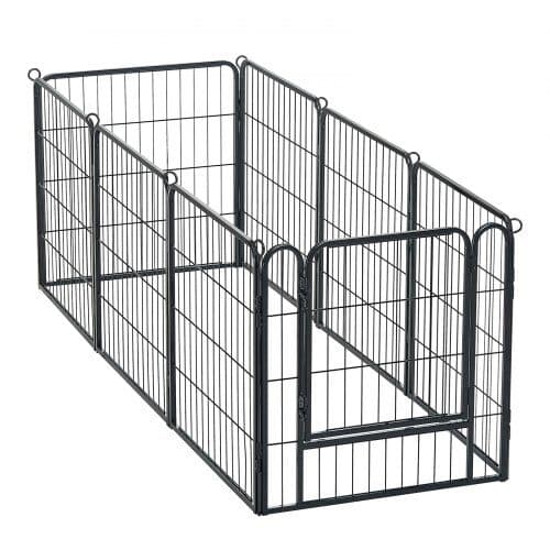 Hundhage 8 paneler 162x162x61,5 cm svart