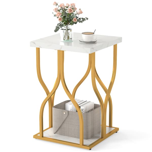 Natskab 39,4x39,4x59,7 cm hvid/guld