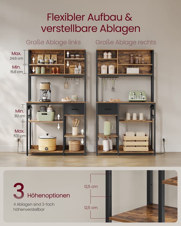 Køkkenhylde 100x40x180,8 cm Brun Opbevaring