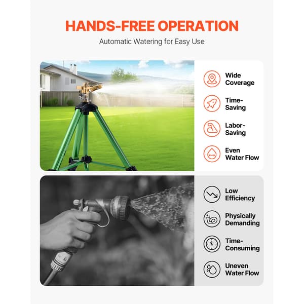 Sprinkler Impact Tripod 80x93,5x94 cm Justerbar Messing